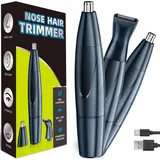 Trimmer Nasenhaartrimmer USB Wiederaufladbar Nasenhaarschneider 3 in 1 Set Ohrhaarschneider,Professioneller schmerzfreier Augenbrauen und Esichtshaartrimmer,für Männer und Frauen IPX7 Wasserdicht