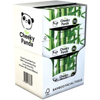 The Cheeky Panda Gesichtstücher aus Bambus, Multipack, 12 Boxen (960 Taschentücher) | Weiche, starke und nachhaltige Taschentücher (Verpackung kann variieren)