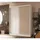 ax living Schwebetürenschrank Cabinio 160 x 216,1 x 61 cm Weiß/Eiche Artisan