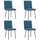 vidaXL Esszimmerstühle 4 Stk. Blau Samt
