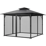 Vevor Moskitonetz für Pavillon 4 Stück 3,05 x 3,05 x 2,04 m Schwarz
