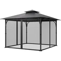 Vevor Moskitonetz für Pavillon 4 Stück 3,05 x 3,05 x 2,04 m Schwarz