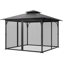 Vevor Moskitonetz für Pavillon 4 Stück 3,05 x 3,05 x 2,04 m Schwarz