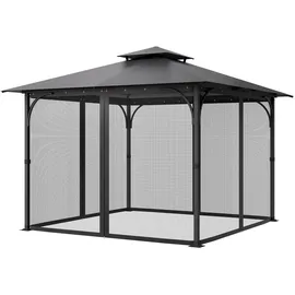 Vevor Moskitonetz für Pavillon 4 Stück 3,05 x 3,05 x 2,04 m Schwarz