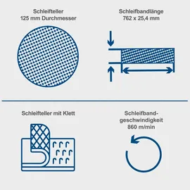 SCHEPPACH Band- und Tellerschleifer BTS700 250 W 230V/50 Hz