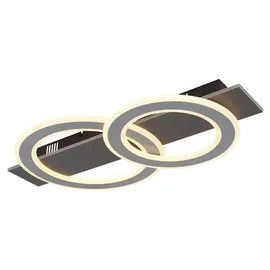 GLOBO Lighting Deckenleuchte - schwarz - Maße cm B: 63 H: 7