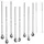 Intirilife Edelstahl Strohhalmlöffel 8er Set 19 cm Silber