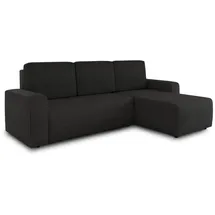 Sofnet Eckcouch Cord 5-Sitzer Schwarz