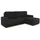 Sofnet Eckcouch Cord 5-Sitzer Schwarz