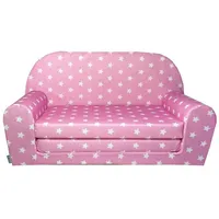 FORTISLINE Kindersitzgruppe Kindersofa "MINI" Kindercouch zum Aufklappen W386 rosa