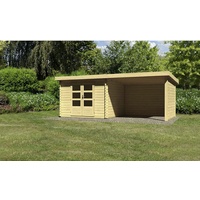 Karibu Bastrup 5 Gartenhaus inkl. Anbau 3m + Rück-
