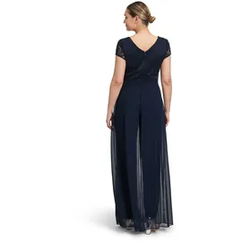 Vera Mont Jumpsuit mit Spitzenbesatz, Marine, 42,
