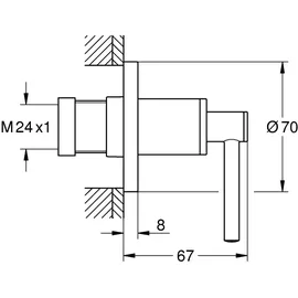 Grohe Atrio Unterputzventil-Oberteil Küchenarmatur Beige