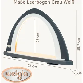 Weigla LED Schwibbogen »Weihnachtsdeko«, Made in Germany« 1 Stk. Leerbogen zum Selbstbestücken grau