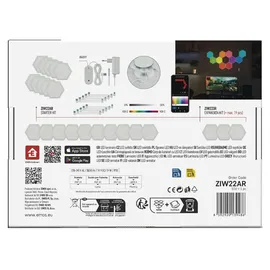 EMOS Smart Hexagon Wandleuchte (10 Stk) 1,5m Kabel Weiß