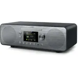 MUSE M-885 DAB Design Bluetooth Stereoanlage mit CD-Player und USB (DAB+, UKW, NFC, AUX), 80 Watt, grau/Silber