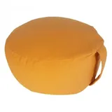Casamia Yogakissen Meditationskissen Sitzkissen Lotus rund 31x16x31 cm Bezug waschbar : gelb - papaya
