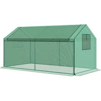 Outsunny Foliengewächshaus mit Fenster 180x92x92cm UV-Schutz Tomatenhaus Frühbeet für Garten Balkon grün   Aosom.de