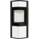 Kaminofen aus Stahl KRATKI TORA/S 8 kW Ø 150 Weißes Glaspaneel - Weiß