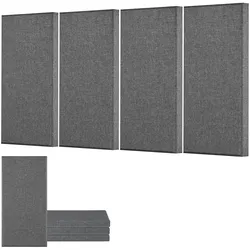 VEVOR 4x Akustikpaneele Akustik Wandpaneele 600x300x50mm selbstklebend Grau