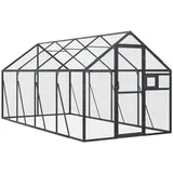 vidaXL Vogelkäfig Voliere Anthrazit 179 x 400 x 185 cm