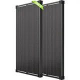 Solarmo 100 Watt Solarmodul, 50 Watt Solarmodul 2er-Set, Hocheffiziente Monokristalline Solarpaneele, Vollschwarzer Aluminiumrahmen, 12V/24V PV-Modul, Ideal für Balkon, Wohnmobil, Gartenhäuschen, Boot