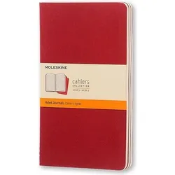 Moleskine Cahier Linierte Notizbücher L Bordeauxrot 3 St.
