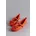 Ballerina ANISTON SHOES Gr 39 orange orange rot Textil Veloursleder Schuhe Ballerina Riemchenballerina Schlupfschuh Loafer Slipper