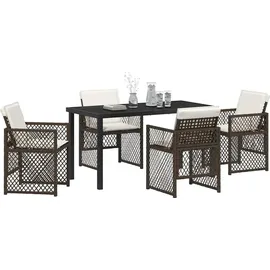 vidaXL Garten Essset 5-tlg. Braun