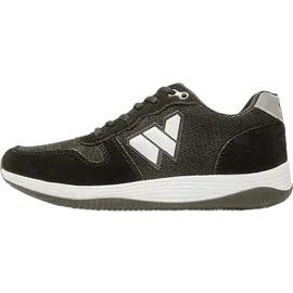 wellbe Sydney Black/White (schwarz) - sportlicher Schnürschuh - Damenschuhe Top Trends, Schwarz, leder/textil (leicht wasserabweisend) für Damen, schwarz, Größe 39 EU