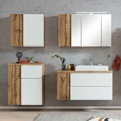 Moderne Badezimmermöbel mit Waschbecken Made in Germany (vierteilig)