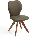 Niehoff Sitzmöbel Colorado Trend-Line Design-Stuhl Gestell Wild-Nussbaum - Leder - Braun