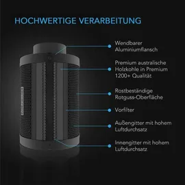 AC Infinity Aktivkohlefilter mit australischer Aktivkohle, 100 mm
