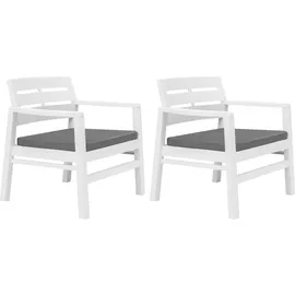 vidaXL Garten-Essgruppe 3-tlg. weiß