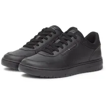 Tommy Hilfiger BASKET CORE LITE LTH BLOCK Sneaker, Freizeitschuh, Halbschuh, Schnürschuh mit seitlicher Logoverzierung schwarz 45 EU