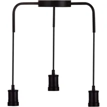 LUXULA 3-flg. E27 150 cm schwarz