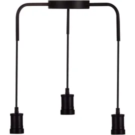 LUXULA 3-flg. E27 150 cm schwarz