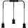 LUXULA 3-flg. E27 150 cm schwarz