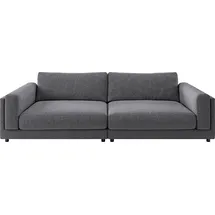Candy Big-Sofa Leder 3-Sitzer Schwarz