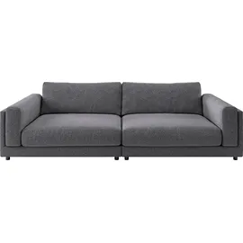 Candy Big-Sofa Leder 3-Sitzer Schwarz