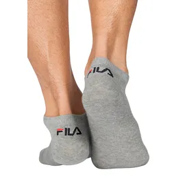 Fila Unisex Invisible Plain Socken 6er Pack Grau/Schwarz/Weiß 43-46