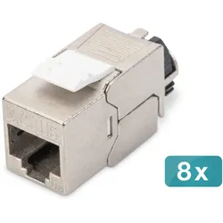 Digitus CAT 6A Keystone Modul, geschirmt, 8 Stück werkzeugfreie Verbindung