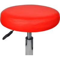 vidaXL Bürohocker Baumwolle Rot