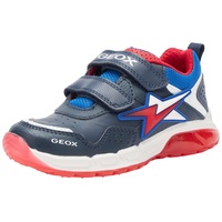 GEOX J SPAZIALE Boy Sneaker, Navy/RED, 33 EU