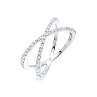 Elli Kreuz Symbol Zirkonia 925 Sterling Silber Ringe Damen