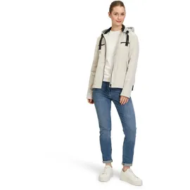 Amber & June Damen Sommerjacke mit Kapuze 34, Grau Beige - 34