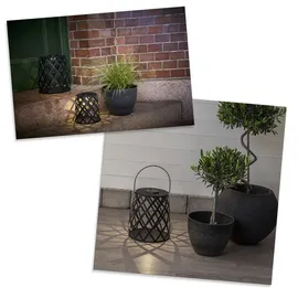 Star Trading LED Solarlaterne Calabria 26 x 28 cm schwarz