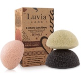 Luvia Cosmetics Luvia Konjac Schwamm Set Vol. 1 Gesichtsschwamm 3 Stk