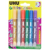 UHU Glitter Glue Original, 6 x 10 ml