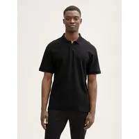 Tom Tailor Relaxed Structured Kurzarm-poloshirt Black XL